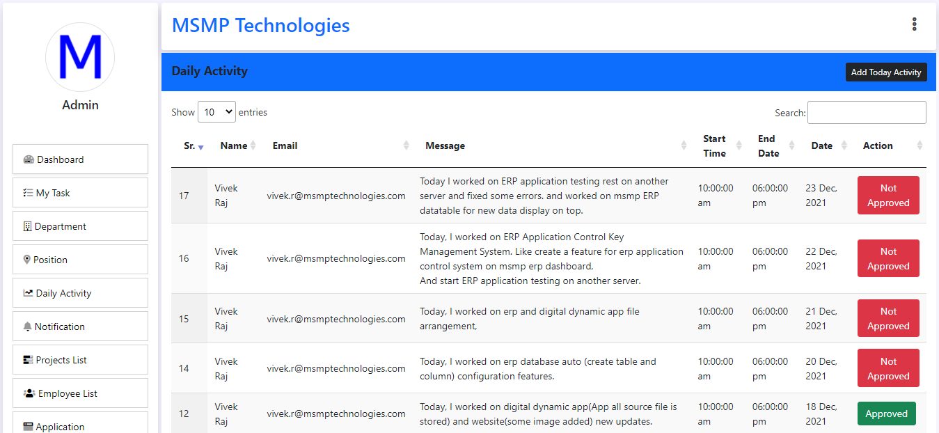 Our Application | MSMP Technologies